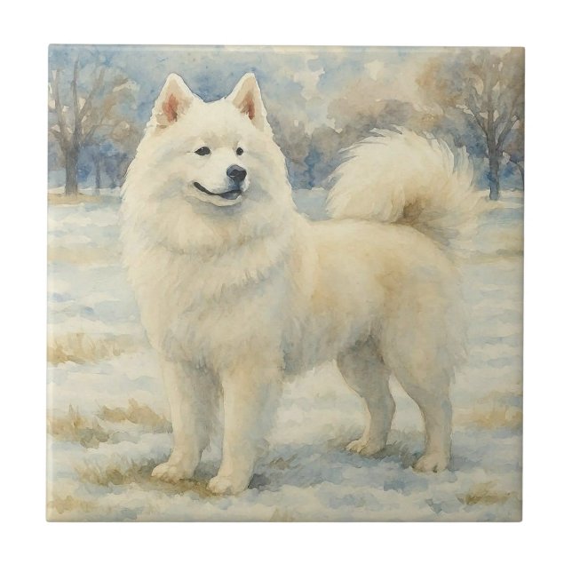 Samojede Fliese (Vorderseite)