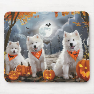 Samojede Halloween Gruselig Mousepad