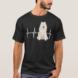 Samojede Herzschlag Hunde Liebhaber T-Shirt