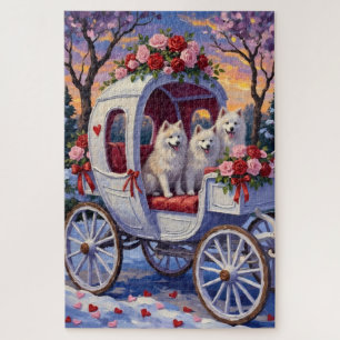 Samojede Hund Valentinstag 