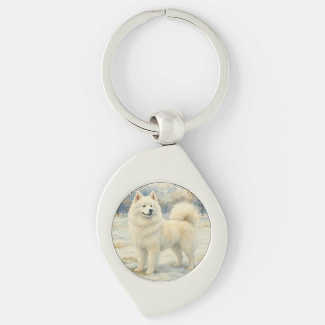 Samojede Schlüsselanhänger (Vorderseite)
