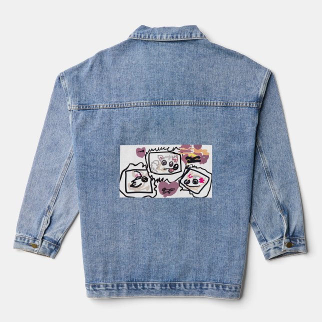 Samojeden-Herzen  Jeansjacke (Rückseite)