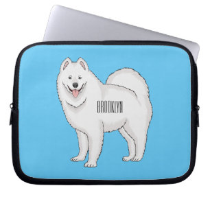 Samojeden-Hund Cartoon-Illustration Laptopschutzhülle