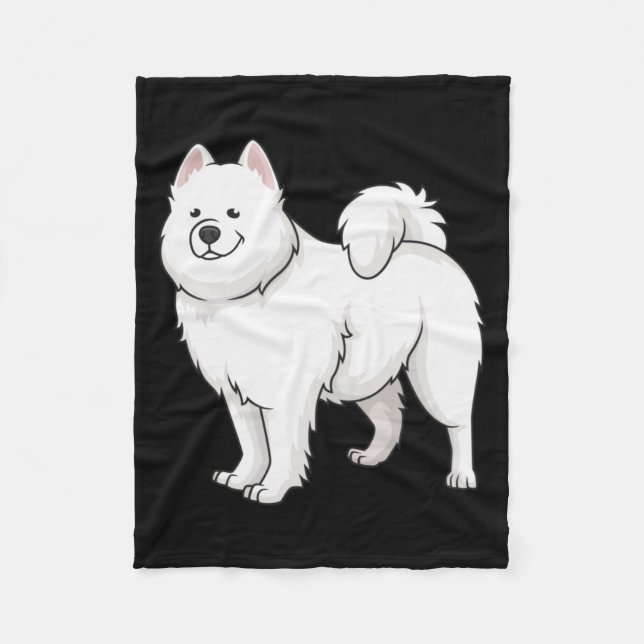 Samojeden Hunde Wunderschöner Samojede Hund Lustig Fleecedecke (Vorderseite)