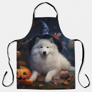 Samojeden Kürbisse Halloween Gruselig Schürze