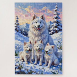 Samojeden-Schneetropfen-Wiesen-Kunst