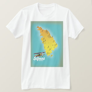 Samos Griechische Insel Landkarte T - Shirt
