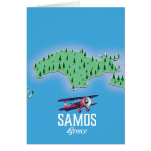 Samos Griechische Inselkarte