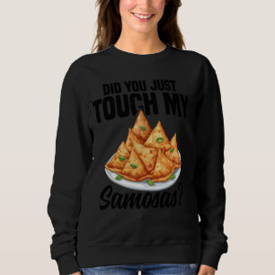 Samosas machen indische Lebensmittel Vegan gefrore Sweatshirt