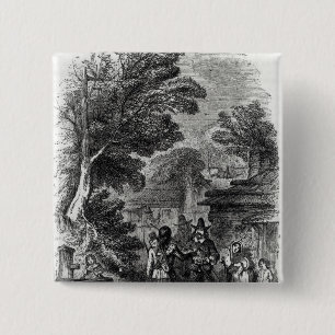 Samoset, der indische Besucher Button