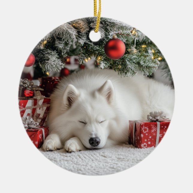 Samotische Weihnachten Keramik Ornament (Vorne)