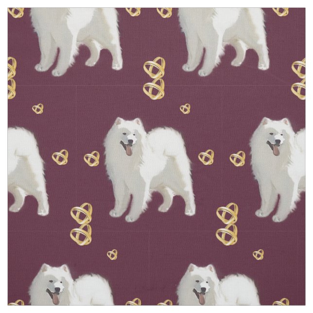 Samoyed Anniversary Pattern Stoff (Muster)