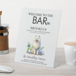 Samoyed Bar Sockelschild