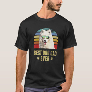 Samoyed Best Hund Vater je Retro Sonnenuntergang T-Shirt