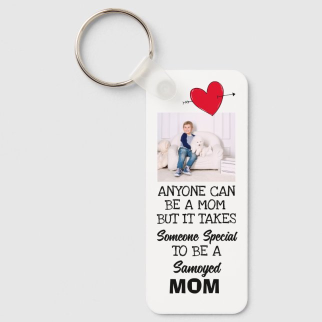 Samoyed.. Best Mama Custom doppelseitiger Schlüsse Schlüsselanhänger (Vorderseite)