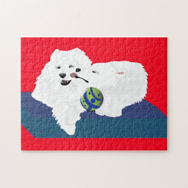 Samoyed Brothers Puzzel, 252 Stück (Horizontal)