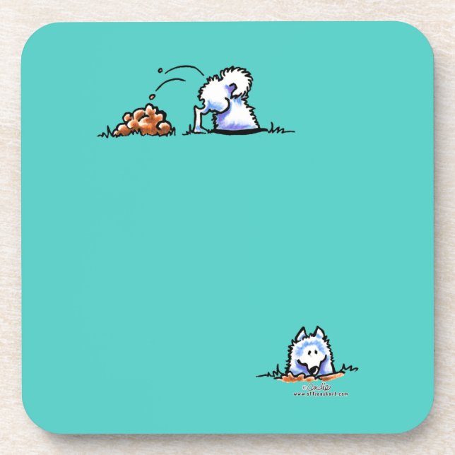 Samoyed Can U Diit Untersetzer (Vorderseite)