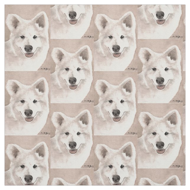 Samoyed Dog Art Fabric Stoff (Muster)