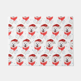 Samoyed Dog Breed Weihnachtsstars Fußmatte