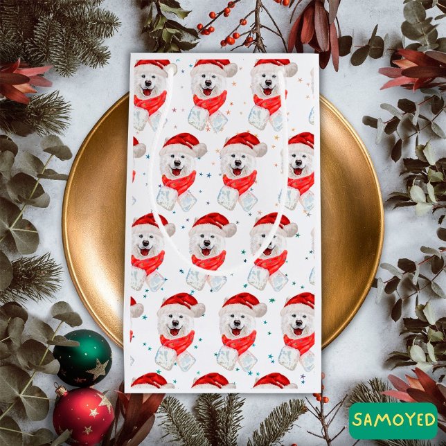 Samoyed Dog Breed Weihnachtsstars Kleine Geschenktüte (Von Creator hochgeladen)
