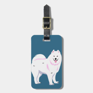 Samoyed Dog Cartoon   Gepäckanhänger