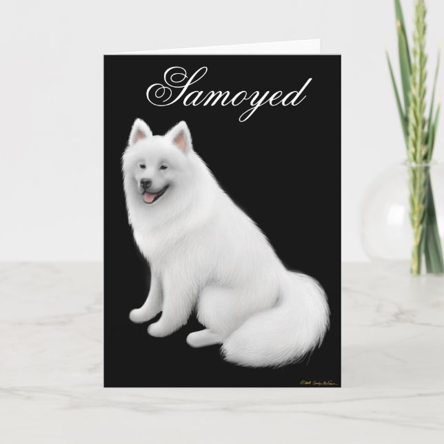 Samoyed Dog Greeting Card Karte (Vorderseite)