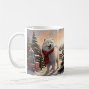 Samoyed Dog in Schneehochweihen Kaffeetasse