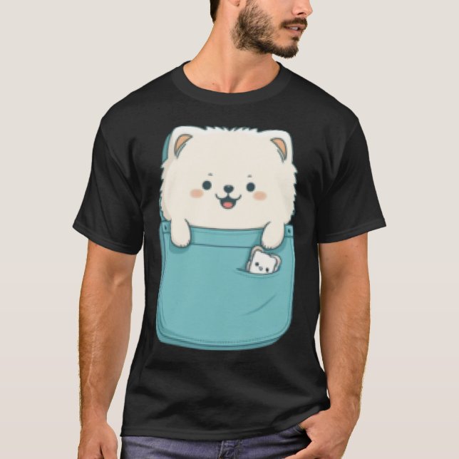 Samoyed Dog in your Pocket Dog   3 T-Shirt (Vorderseite)