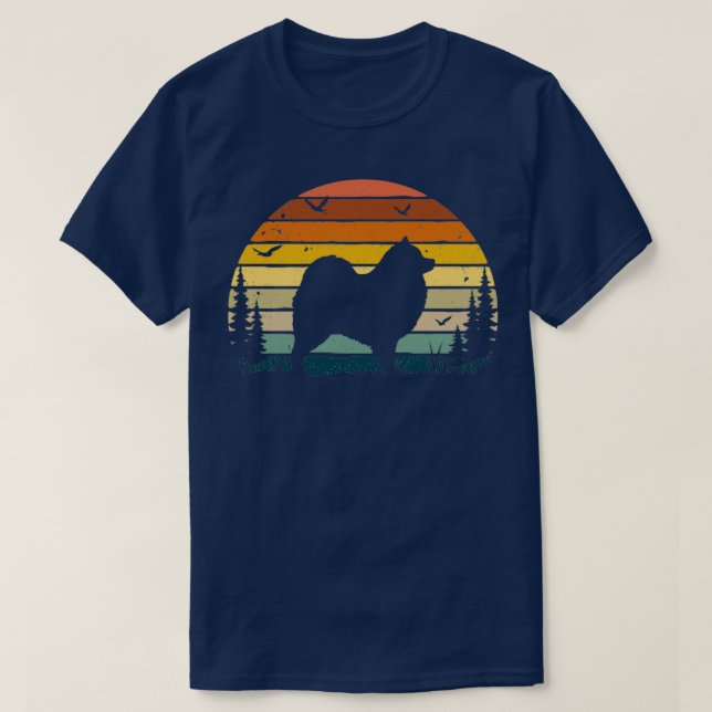 Samoyed Dog Retro Vintag  T-Shirt (Design vorne)