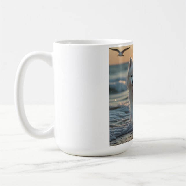 Samoyed Elegante Coffee Tasse (Links)