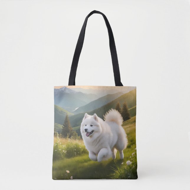 Samoyed Elegante Shoulder Tote Bag Tasche (Vorderseite)
