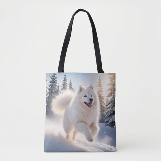 Samoyed Elegante Shoulder Tote Bag Tasche (Vorderseite)