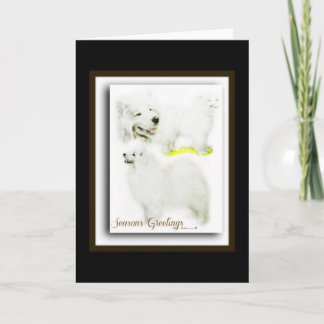 samoyed feiertagskarte