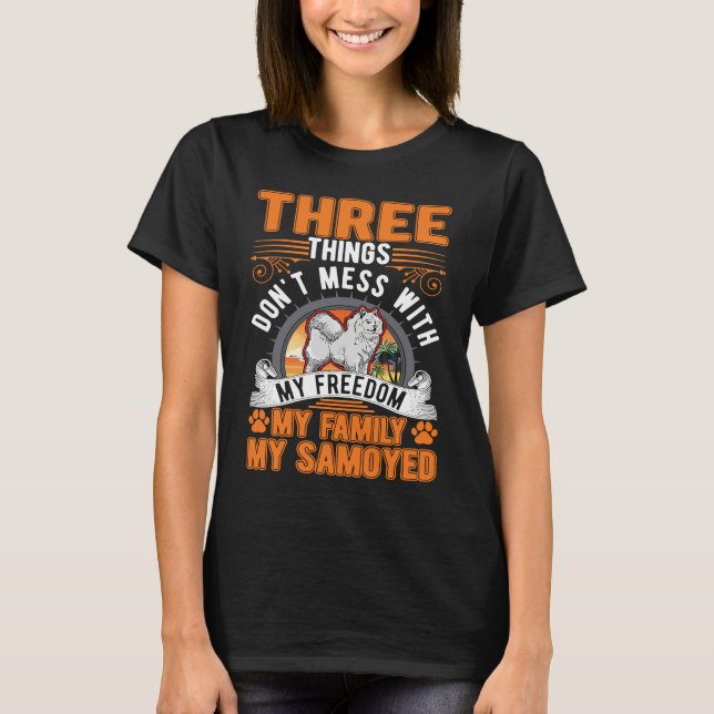 Samoyed Freedom Family Samoyed T-Shirt (Vorderseite)