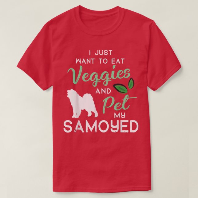 Samoyed Funny Vegan Dog Lover Eigentümer Xmas Gebu T-Shirt (Design vorne)
