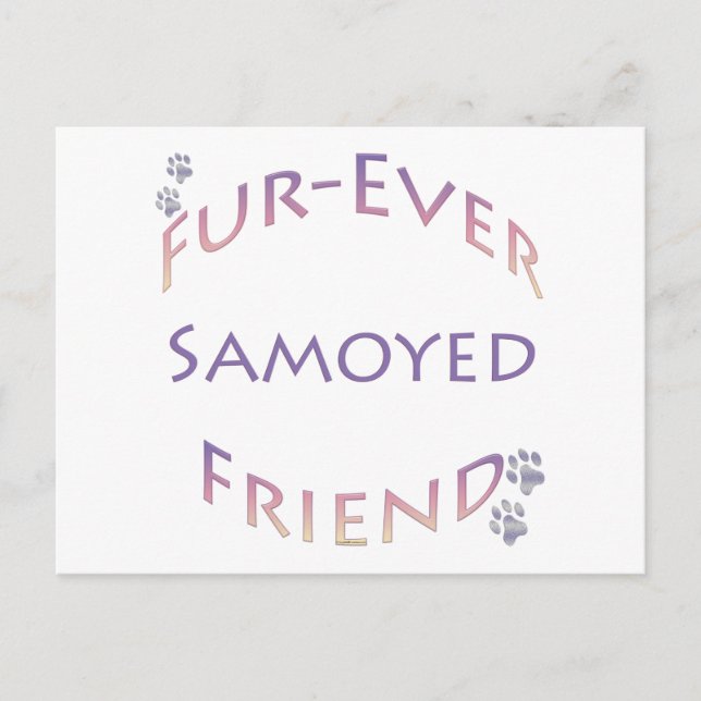 Samoyed Furever Friend Postkarte (Vorderseite)