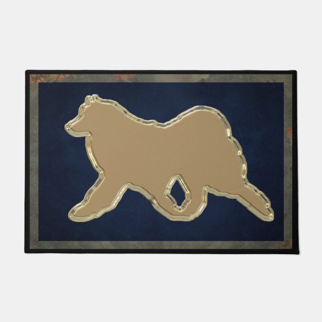 Samoyed-Gold 24"" vorzügliche Eintritts-Matte des Fußmatte (Vorderseite)
