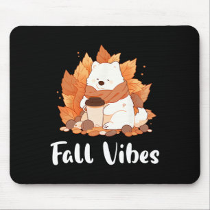 Samoyed Herbstgefühle Lustiger Hund Kürbisgewürz L Mousepad
