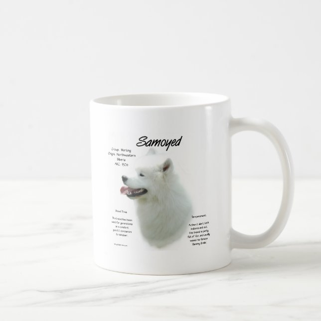Samoyed History Design Kaffeetasse (Rechts)