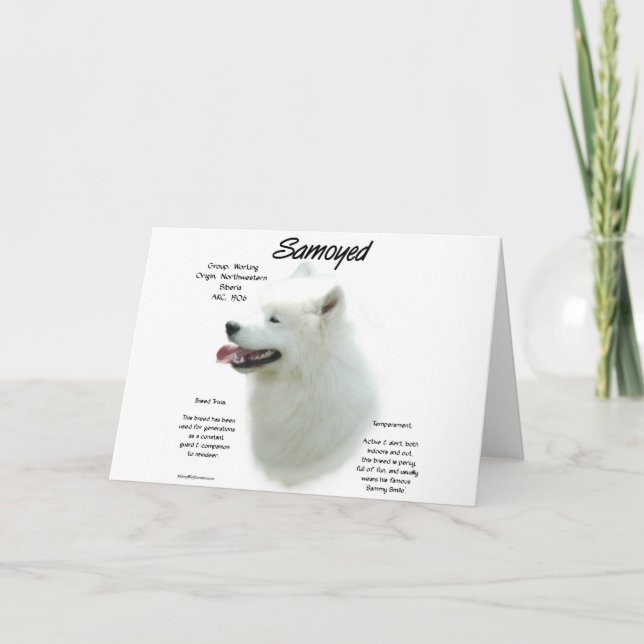 Samoyed History Design Karte (Vorderseite)