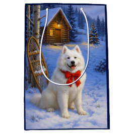 Samoyed Holiday Mittlere Geschenktüte