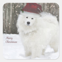 Samoyed Holiday Stickers - 20 gerundete Plätze