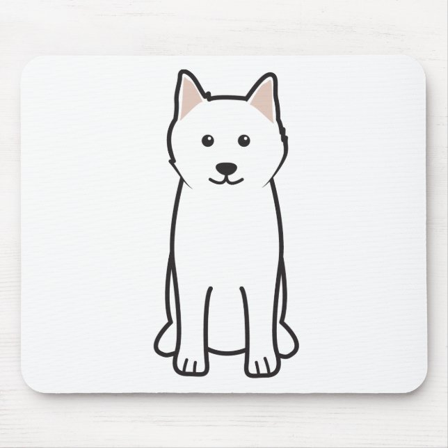 Samoyed-HundeCartoon Mousepad (Vorne)