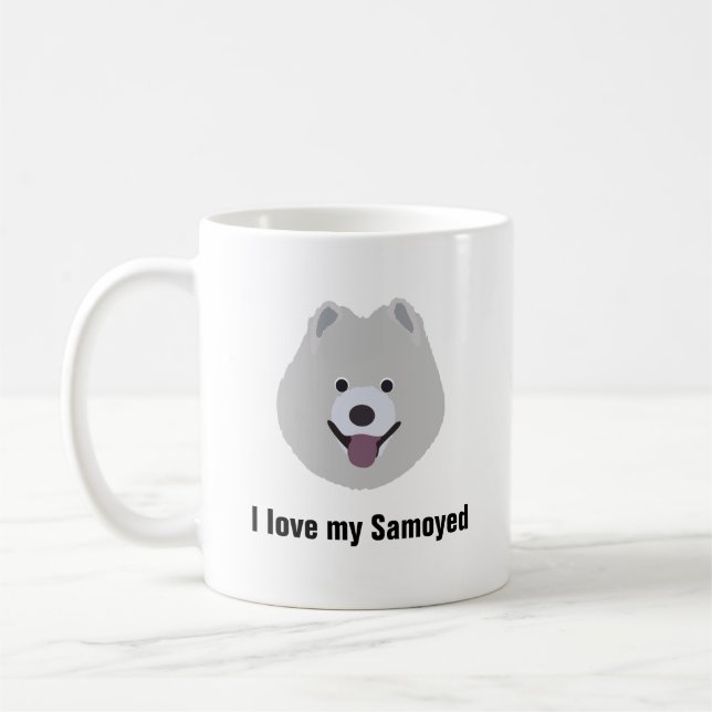 Samoyed-Hundekaffee-Tasse - i-Liebe meine Kaffeetasse (Links)