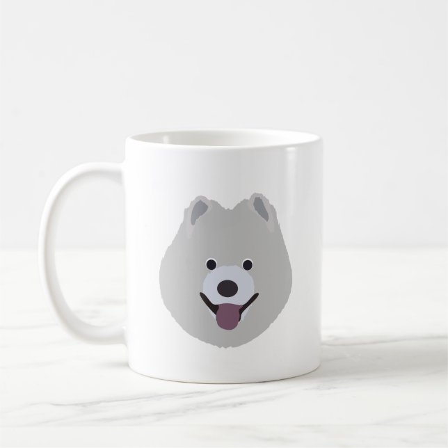 Samoyed-HundeTasse Kaffeetasse (Links)