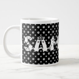 Samoyed in Samoyed Dog Letters geschrieben Jumbo-Tasse