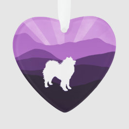 Samoyed-Keramik-Herz-Verzierung; Wahl von Formen Ornament
