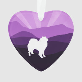 Samoyed-Keramik-Herz-Verzierung; Wahl von Formen Ornament