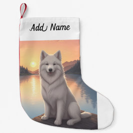 Samoyed Kleiner Weihnachtsstrumpf