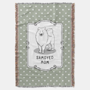 Samoyed Mama (weiß) Niedlich Fun Dog Mama Decke